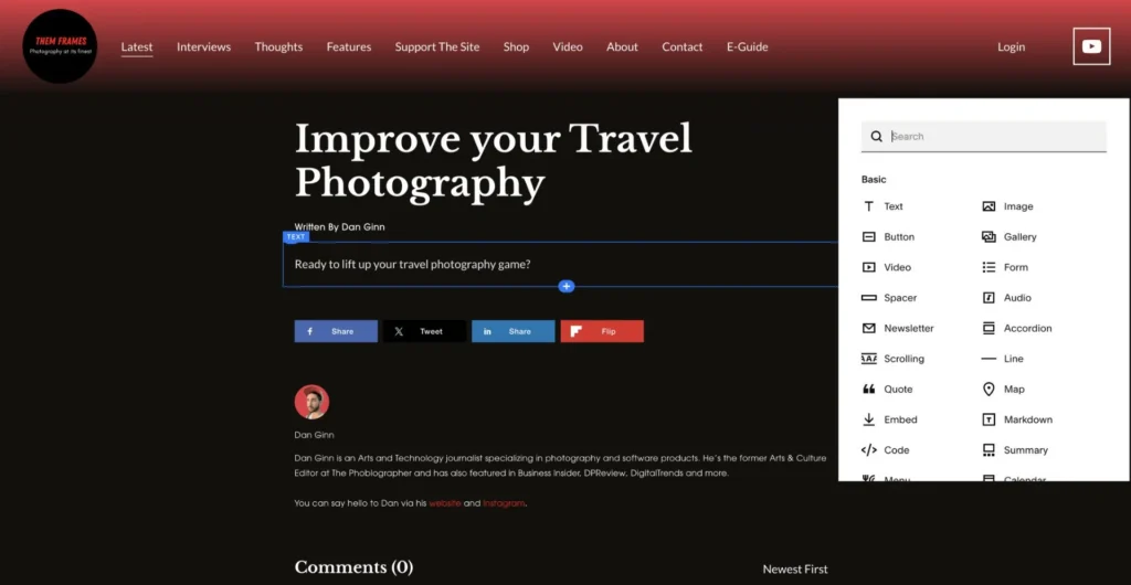 squarespace blogging tools